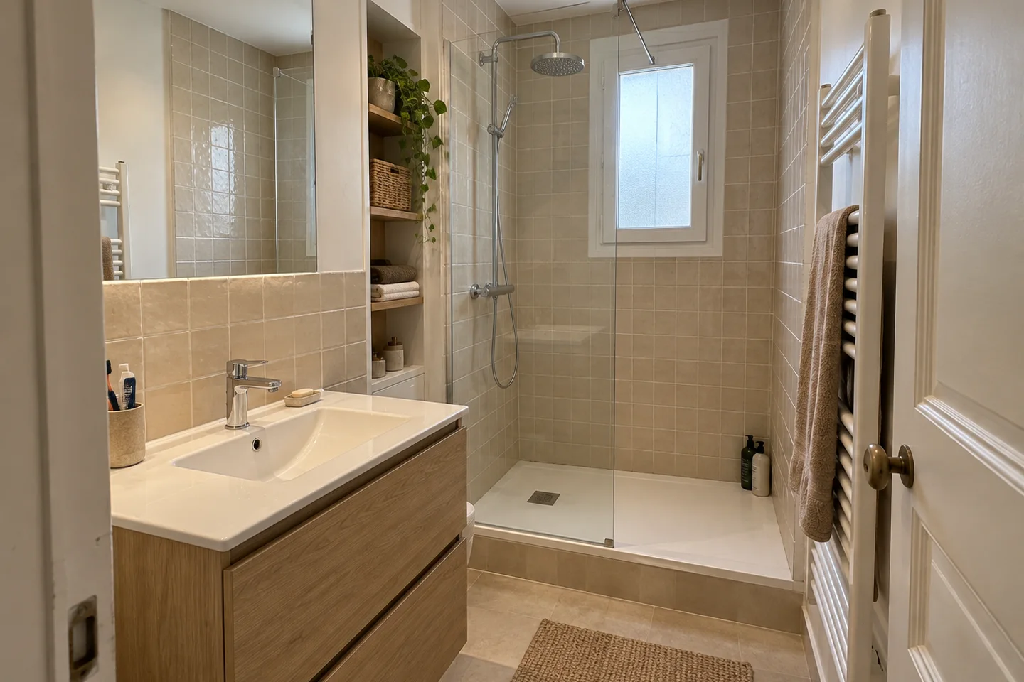 Salle de bain rénovée par AZ BAT Construction — visualisation réaliste